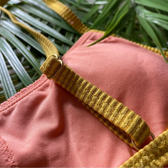 Billabong 💛 Color Block Square Bralette Bikini Top | Hi Maui Cheeky Bottom - Picture 10 of 15